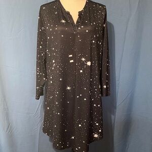 Starry Night Black Tunic Size 1x